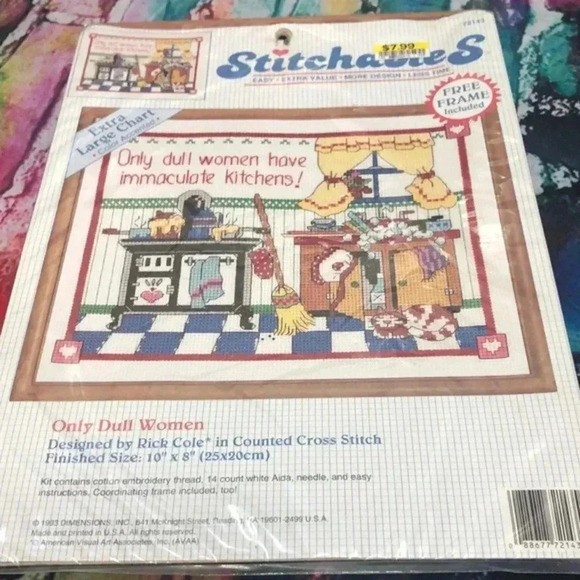 stitchables Other - Stitchables cross stitch kit‎ Only Dull Women